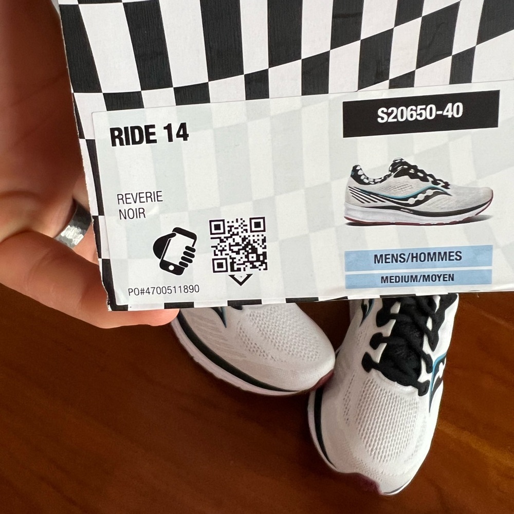 Saucony Ride 14 Running Shoes S20650-40 Reverie Noir Men’s Size 10 - Picture 7 of 7